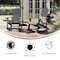 Flash Furniture 2 PK White Poly Resin Adirondack Rocking Chairs JJ-C14705-GY-2-GG - alternate 2